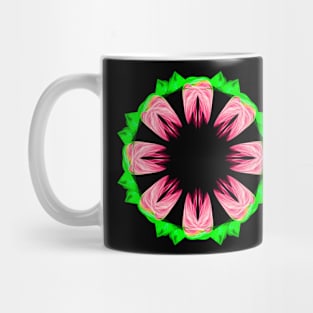 Red and green mandala Mug